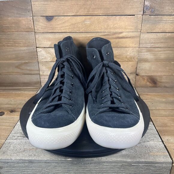 Converse Mens Size US 12 All Star 70 High Premium Black Suede Lace Up Sneakers - Picture 2 of 10